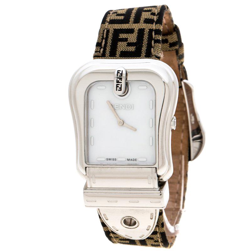 Fendi Mother of Pearl Stainless Steel B.Fendi 3800G Women's Wristwatch 33 mm