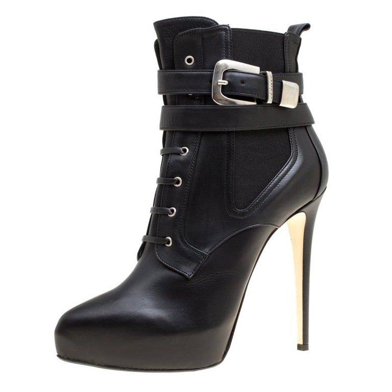 Le Silla Fall Winter 16/17 leather ankle boots I20280 MINERVA NERO