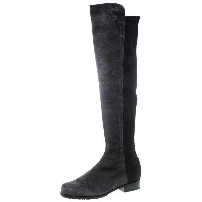 stuart weitzman 5050 black suede