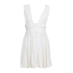 Preen by Thornton Bregazzi White Stretch Bandeau Harness Dress L