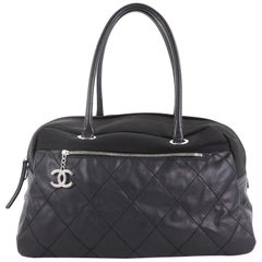 Chanel Biarritz Duffle Bag Quilted Canvas Large