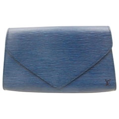 Louis Vuitton Pochette Epi Toledo Art Deco 868569 Blue Leather Clutch