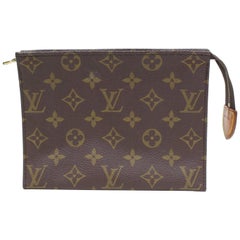 Louis Vuitton Poche Monogram Toiletry Pouch 19 Toilette 868463 Brown Coated Canv