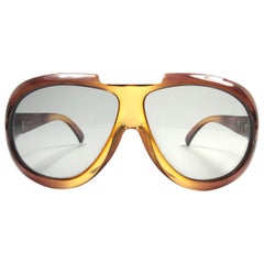 New Vintage Cobra Optyl Ombre Amber Oversized Optyl Sunglasses