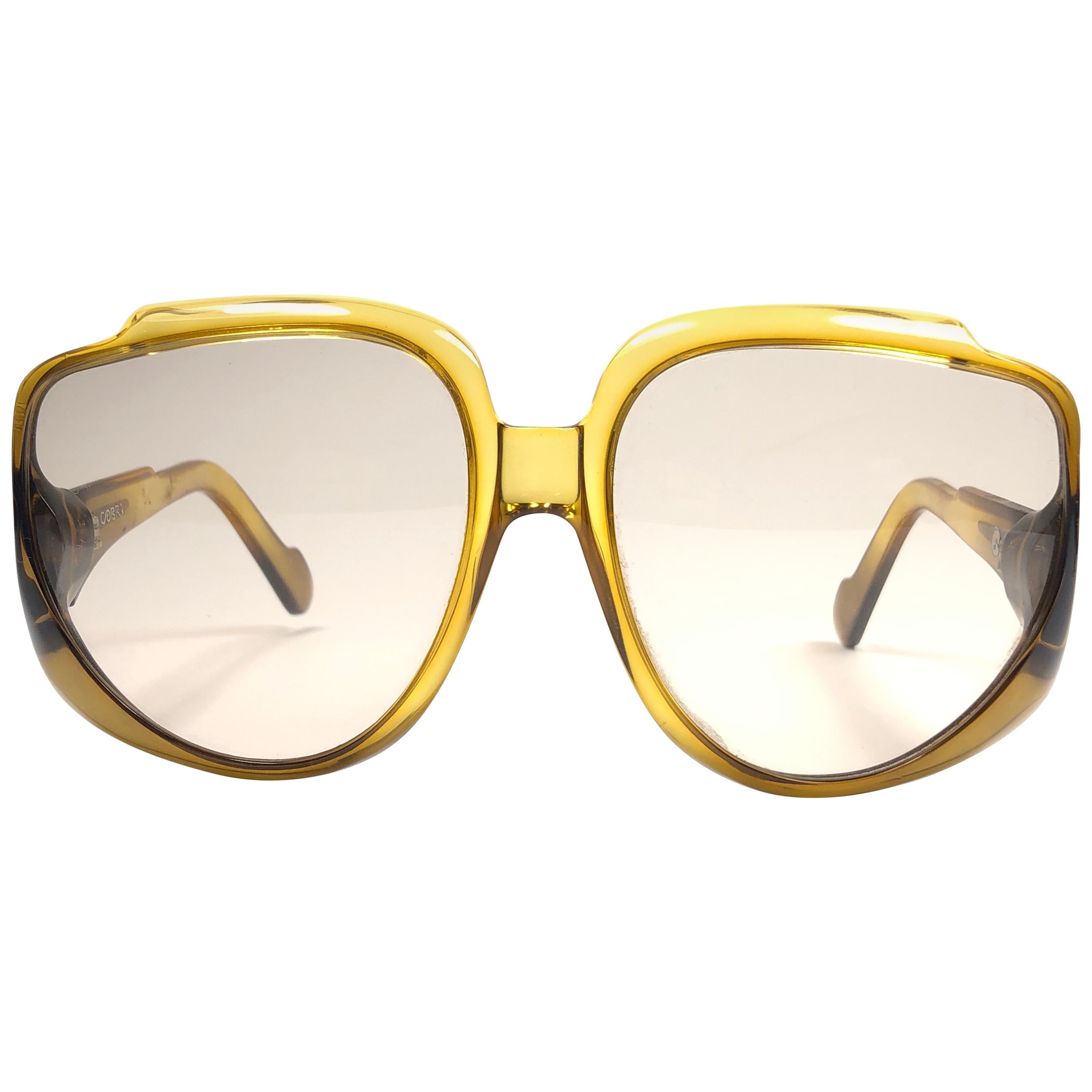 New Vintage Cobra Optyl 3001 Amber Oversized Optyl Sunglasses