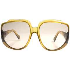 Lunettes de soleil surdimensionnées en optyl ambré Cobra Optyl 3001, neuves et vintage