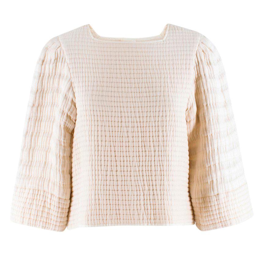  Isabel Marant Greg quilted-cotton cream top US 4