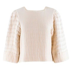 Isabel Marant Greg quilted-cotton cream top US 4