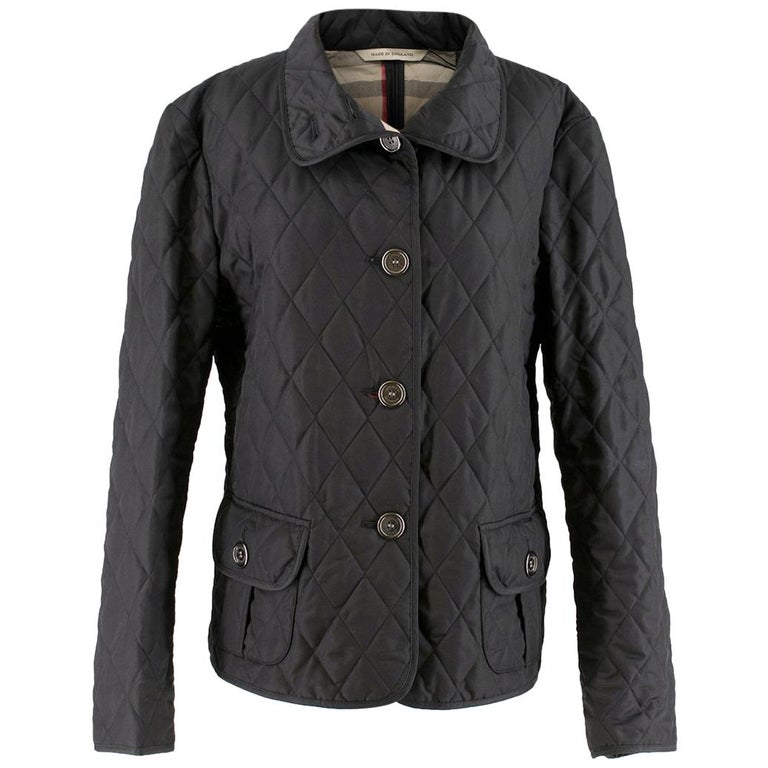 Burberry Black Diamond Quilted Jacket US 12 at 1stDibs | burberry black ...