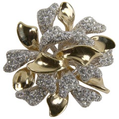 Stunning Retro Designer CINER Signed Faux Diamond Estate Brooch Pin