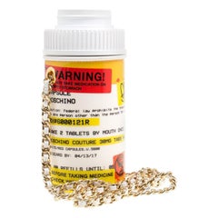 Moschino White Capsule Patent Leather Pill Bottle Crossbody Bag
