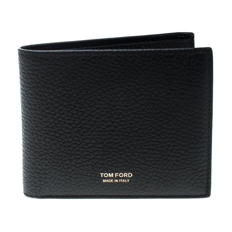 Tom Ford Black Leather Bifold Wallet