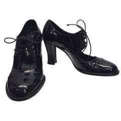 Chanel Black Patent Leather 'Mary Jane' Heels