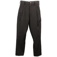 YOHJI YAMAMOTO Size 32 Black Solid Wool 28 Zip Fly Casual Pants