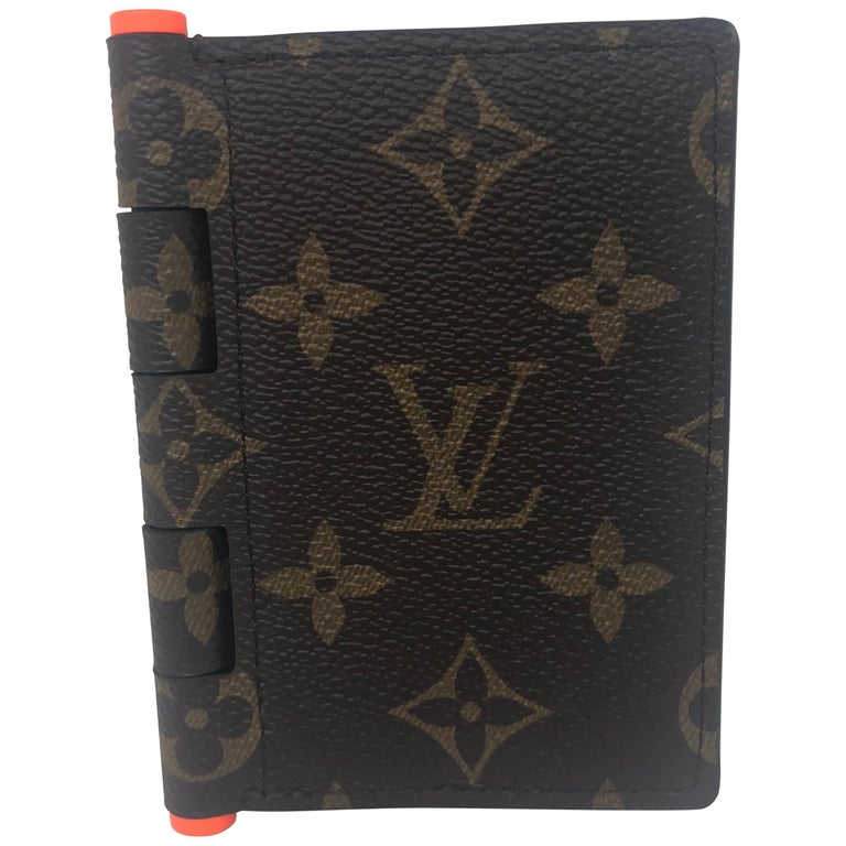 NWT Louis Vuitton LV Gunmetal Monogram Pocket Organizer Wallet Virgil  AUTHENTIC