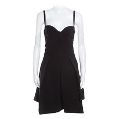 Preen by Thornton Bregazzi Black Pleated Corset Ted Felini Dress M