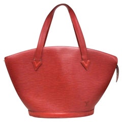 Louis Vuitton Saint Jacques Epi Castillian Pm Zip Tote 868150 Red Leather Should