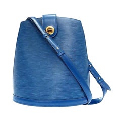 Louis Vuitton Cluny Epi 867972 Blue Leather Shoulder Bag