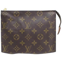 Louis Vuitton Poche Monogram Toiletry Pouch 19 Toilette 868023 Brown Coated Canv