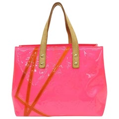 Louis Vuitton Reade Robert Wilson Fluo Pm 867969 Pink Patent Leather Tote