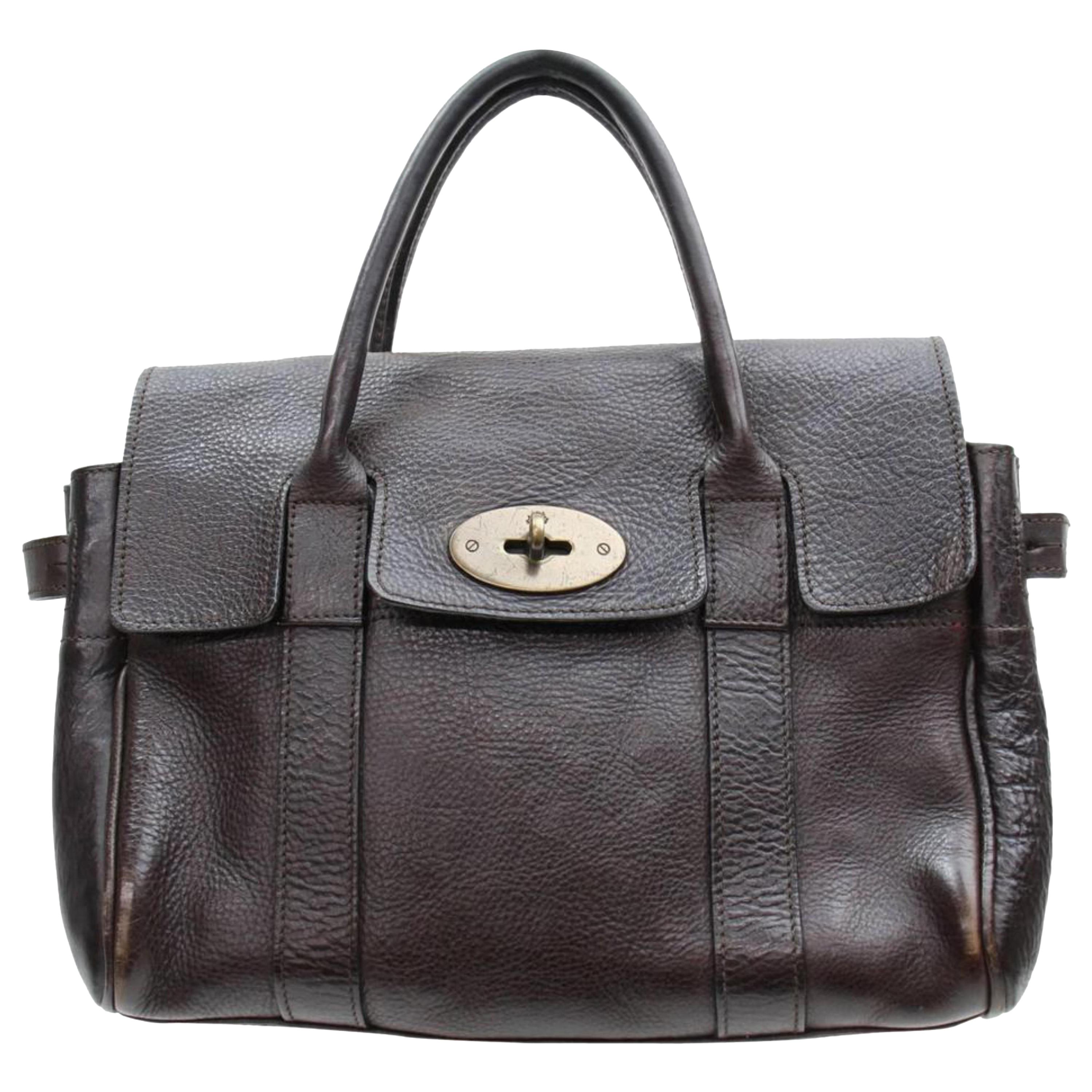 Mulberry Bayswater 867963 Brown Leather Satchel For Sale