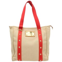 Louis Vuitton Cabas Bicolor Antigua 867521 Beige Canvas Tote