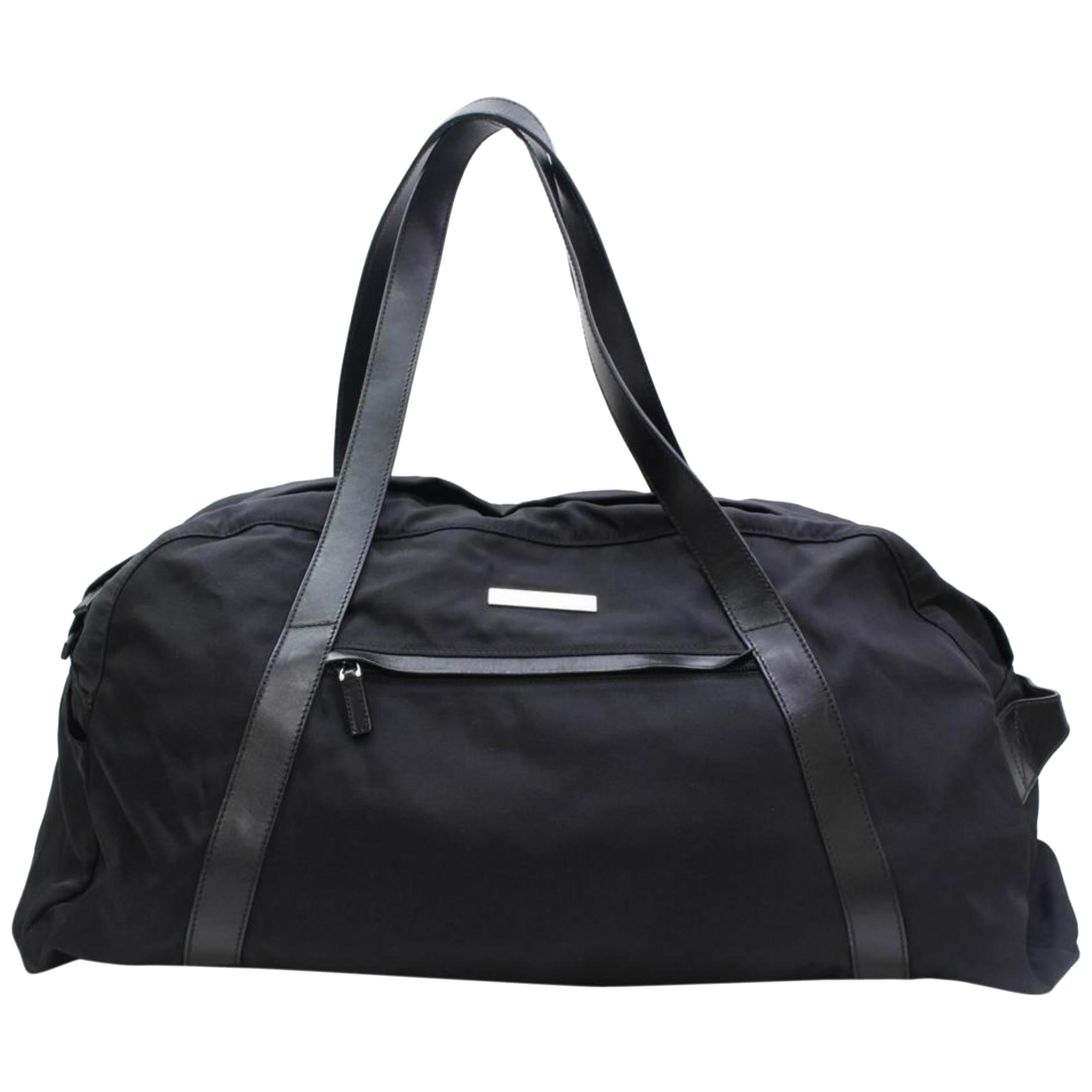 Gucci Boston Duffle 867439 Black Nylon Weekend/Travel Bag For Sale