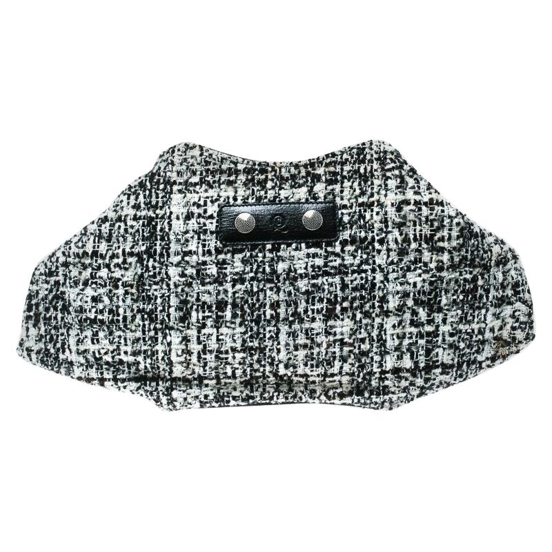 Alexander McQueen Monochrome Tweed Medium Faithful De Manta Clutch