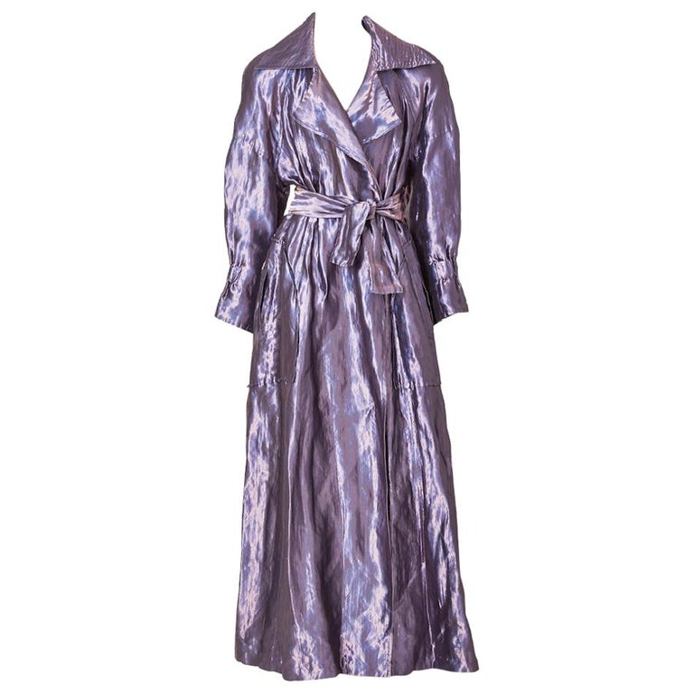 Christian Lacroix Metallic Evening Trench For Sale at 1stdibs