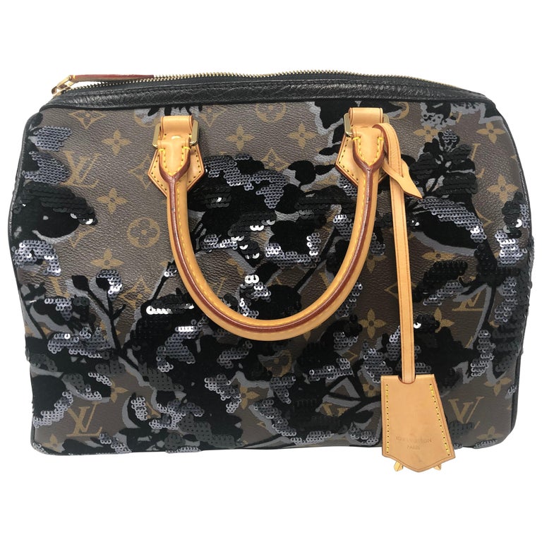 Louis Vuitton Fleur De Jais Sequin Speedy 30 Bag at 1stDibs