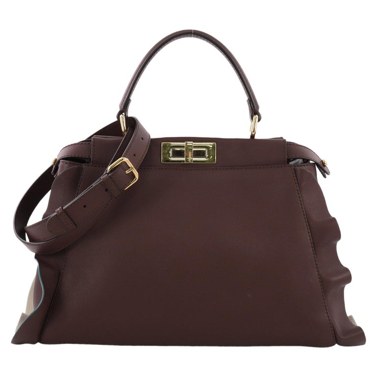 Fendi Peekaboo Wave Handbag Leather Regular For Sale at 1stdibs