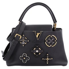 Louis Vuitton Capucines Handbag Limited Edition Mechanical Flowers Leather PM