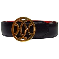 Hermès Black Reversible Kit X Red 868059 Belt