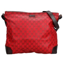 Gucci Red GG Supreme Crossbody Bag