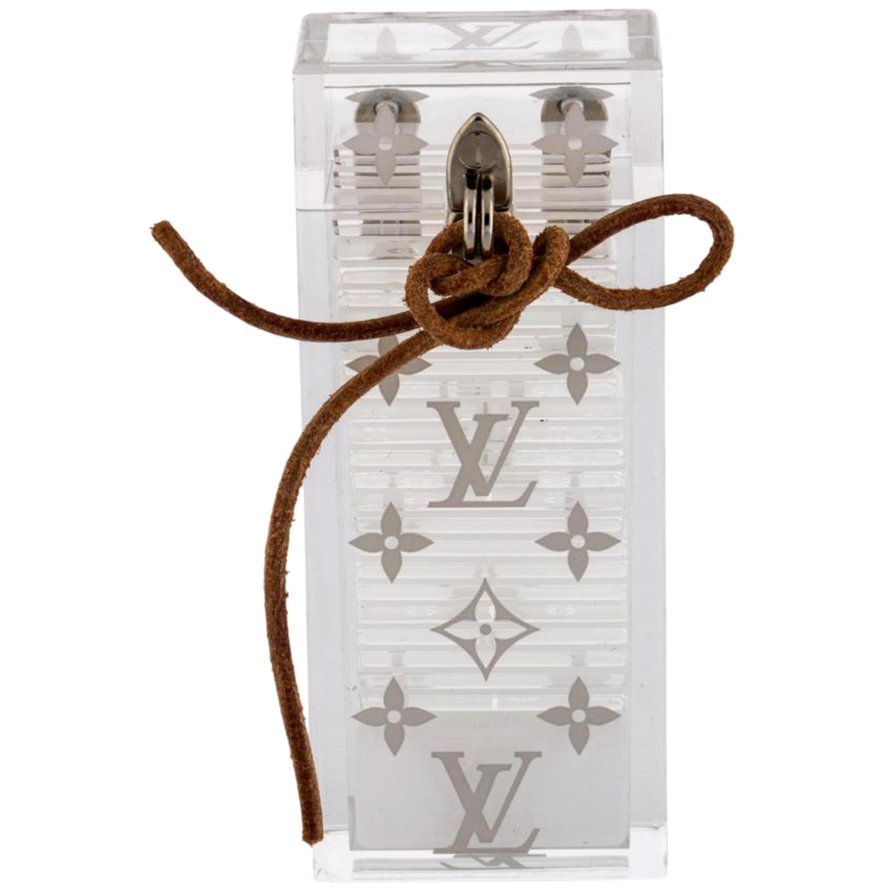 Louis Vuitton Clear (Ultra Rare) Monogram Dominoes Case with Domino Set 234035 For Sale