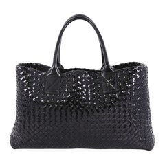 Bottega Veneta Cabat Tote Intrecciato Patent Medium