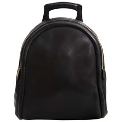 Delvaux Black Leather Backpack