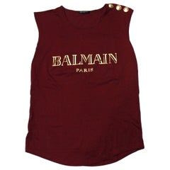 T-Shirt aus Baumwolle mit Balmain-Logodruck