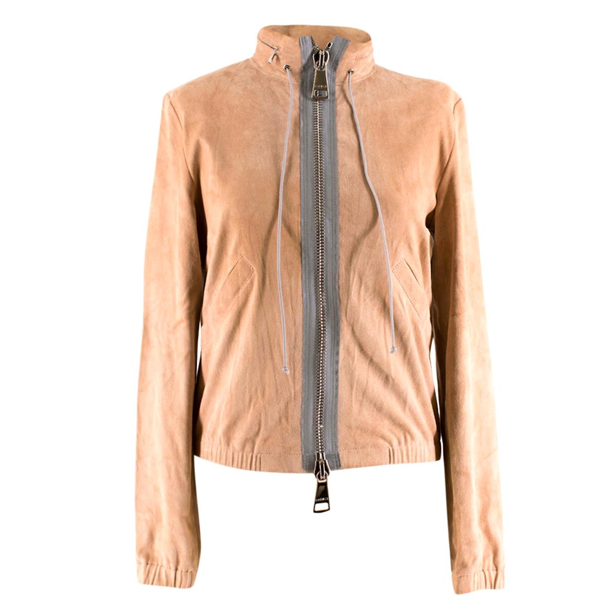 peach suede jacket