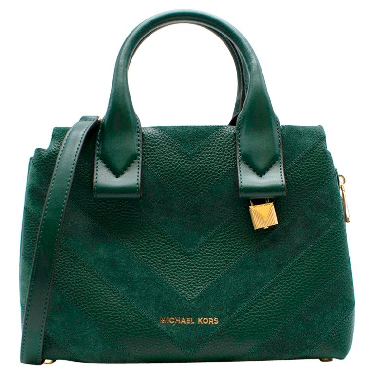 Michael Michael Kors Rollin green small satchel bag For Sale