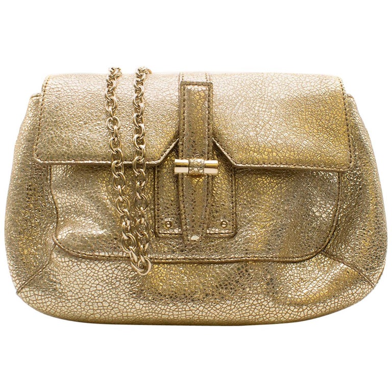 Yves Saint Laurent Metallic Gold Handbag at 1stDibs