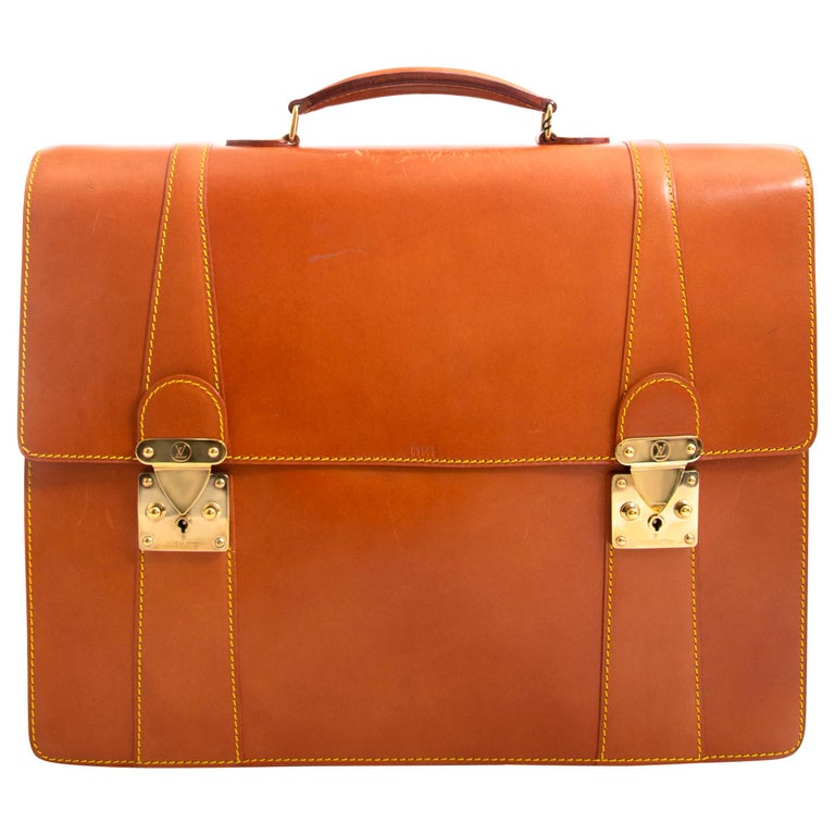Louis Vuitton Vachetta Leather Serviette Briefcase at 1stDibs