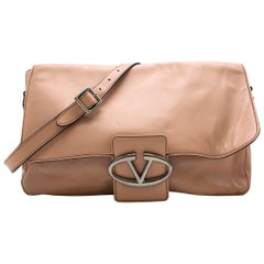 Valentino Beige Leather Shoulder Bag