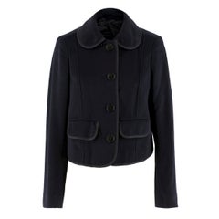 Burberry Navy Wool & Cashmere-blend Jacket US 6