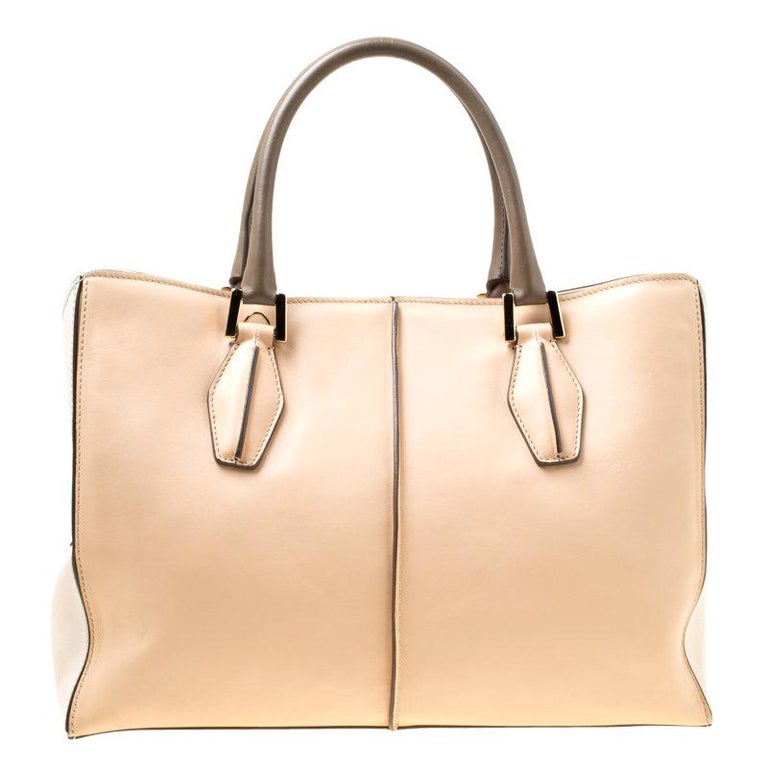 Tod's Multicolor Leather Shopper Top Handle Bag For Sale at 1stdibs
