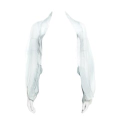 Giorgio Armani Pale Blue Plisse Silk Shrug ( One Size )