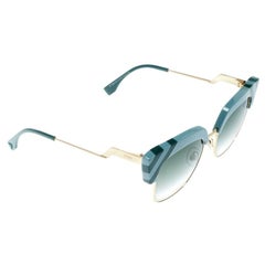 Fendi Azure Blue/ Green Gradient FF 0241/S Waves Square Sunglasses