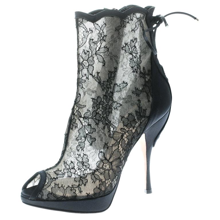 satin lace up boots