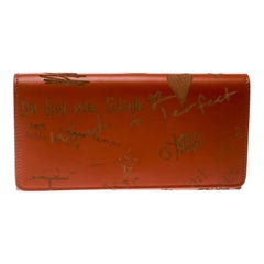 Balenciaga Copper Leather Valentine's Day Essential Continental Wallet