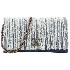 Chanel CC Chain Flap Bag Fringe Denim Medium